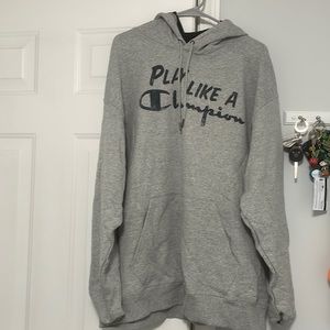 Champion gray hooded sweatshirt 2XL